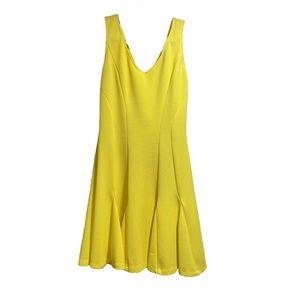 Design lab yellow fitted dress